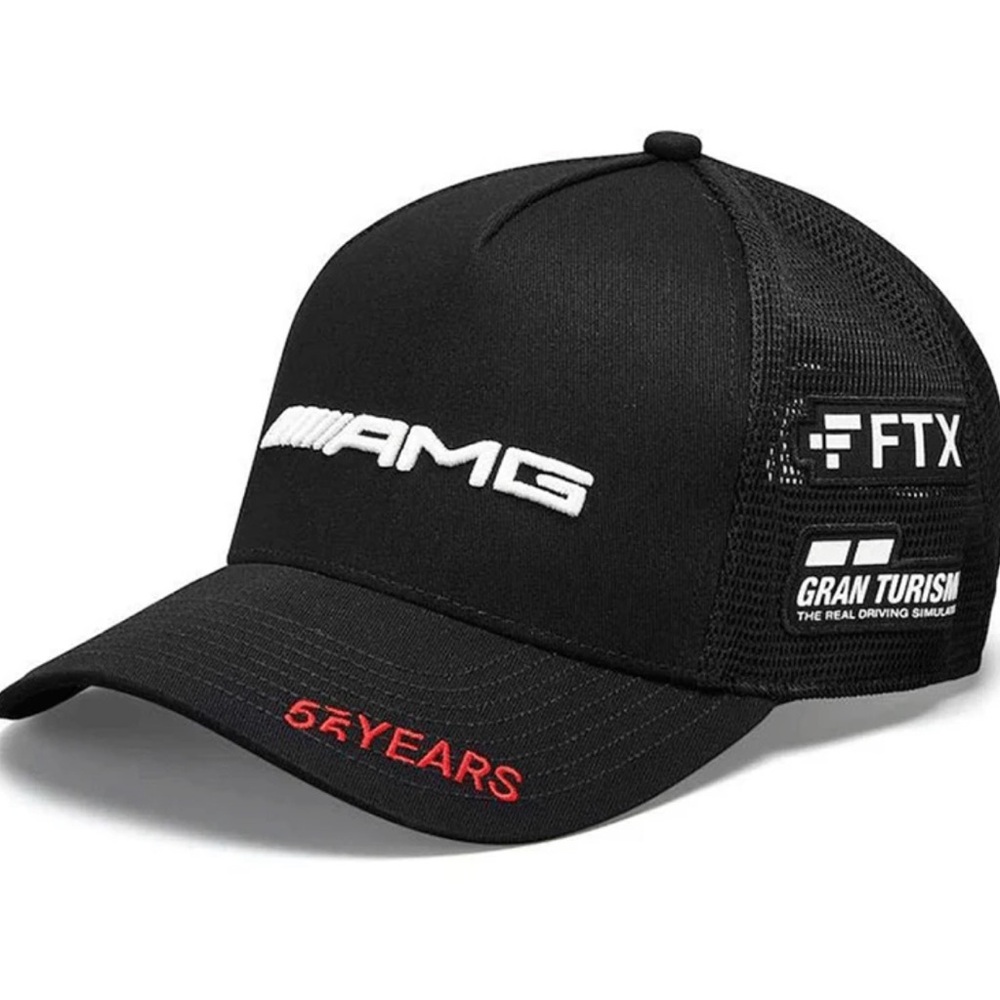 AMG Racing Style Breathable mesh hat Embroidered Logo